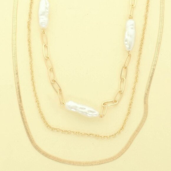 Multi Strand Baroque Pearl Necklace - Picture 1 of 2